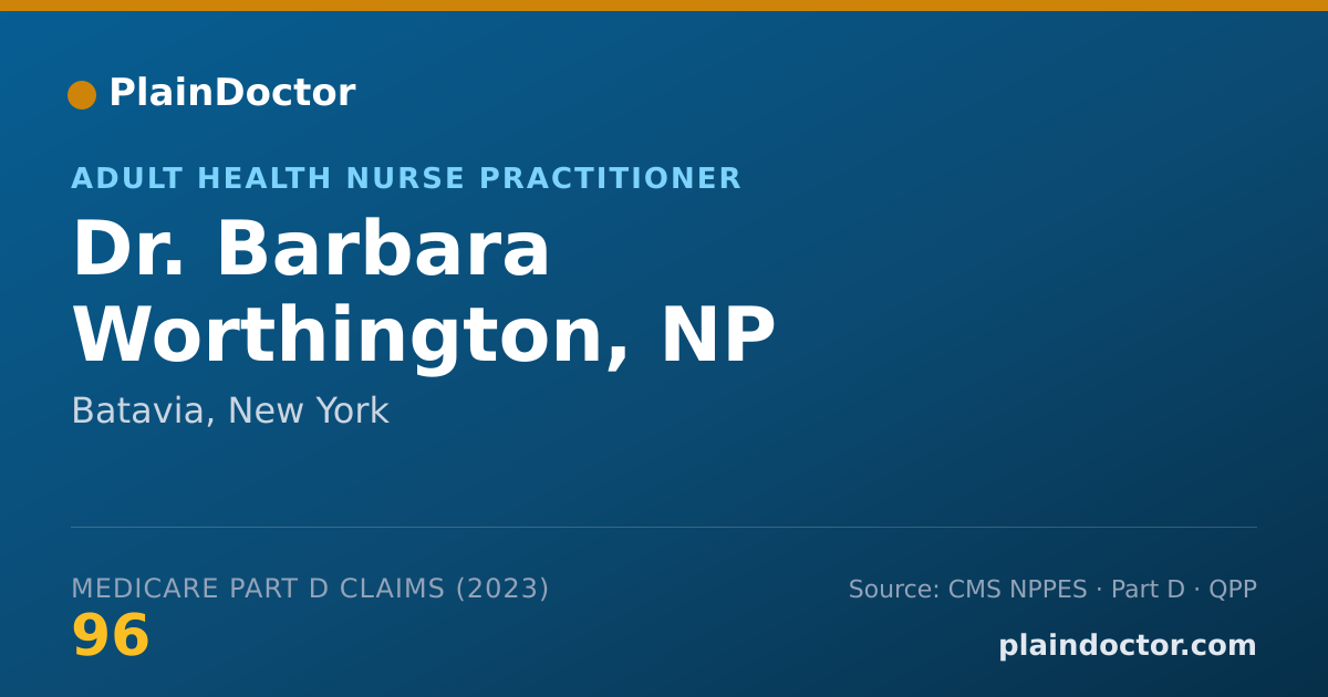Shareable card for Barbara Worthington, NP - Adult Health Nurse Practitioner, Batavia, NY