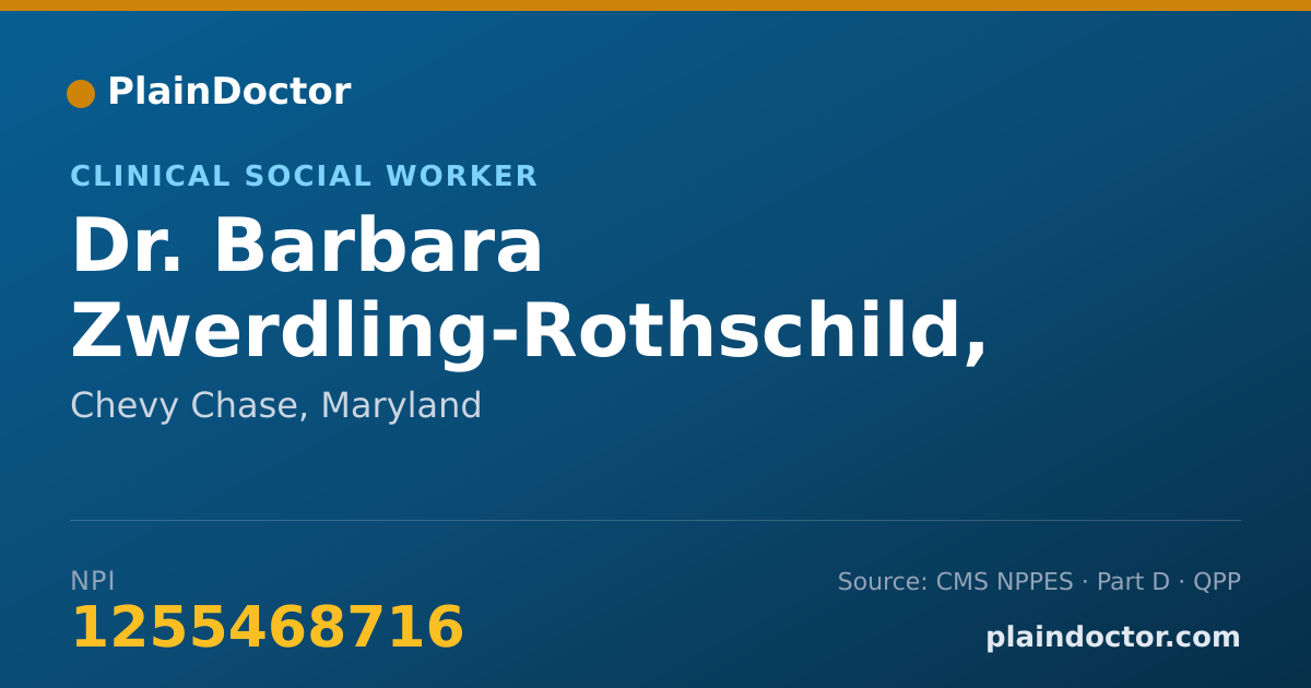 Shareable card for Barbara Zwerdling-Rothschild, LCSW-C - Clinical Social Worker, Chevy Chase, MD