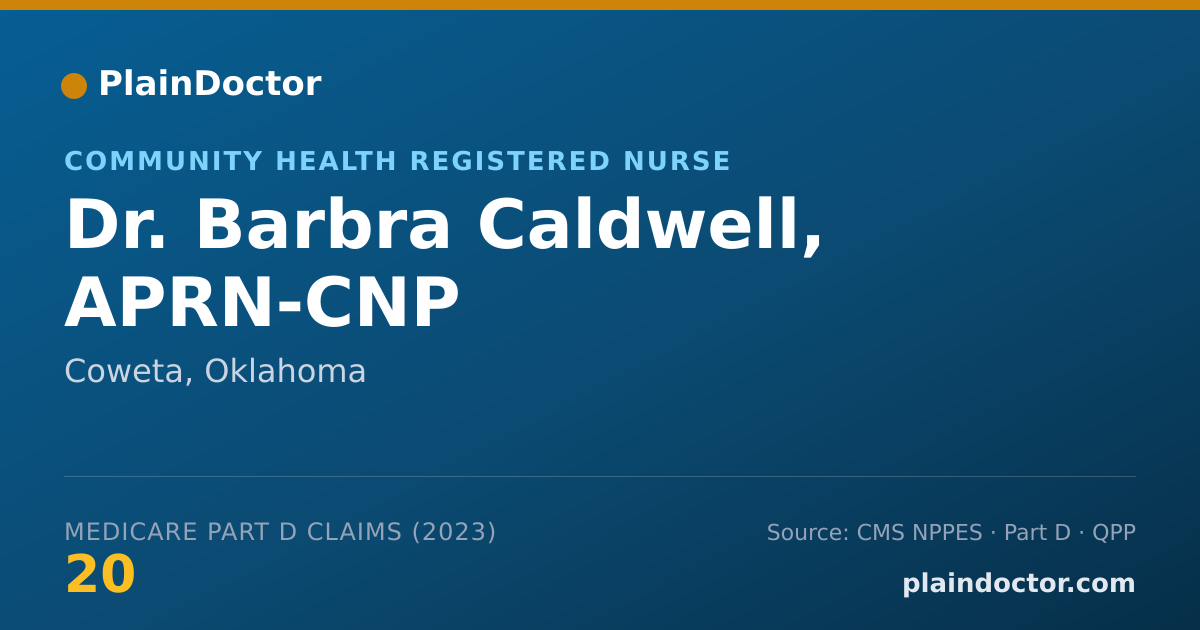 Shareable card for Barbra Caldwell, APRN-CNP - Community Health Registered Nurse, Coweta, OK