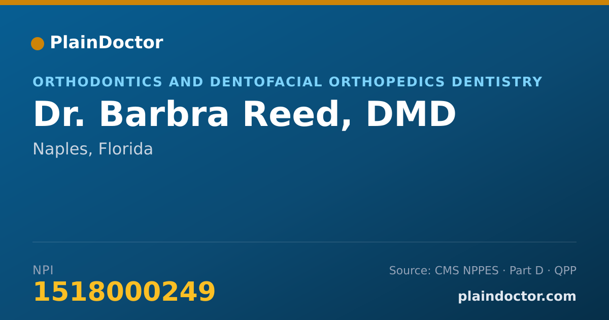Shareable card for Barbra Reed, DMD - Orthodontics and Dentofacial Orthopedics Dentistry, Naples, FL