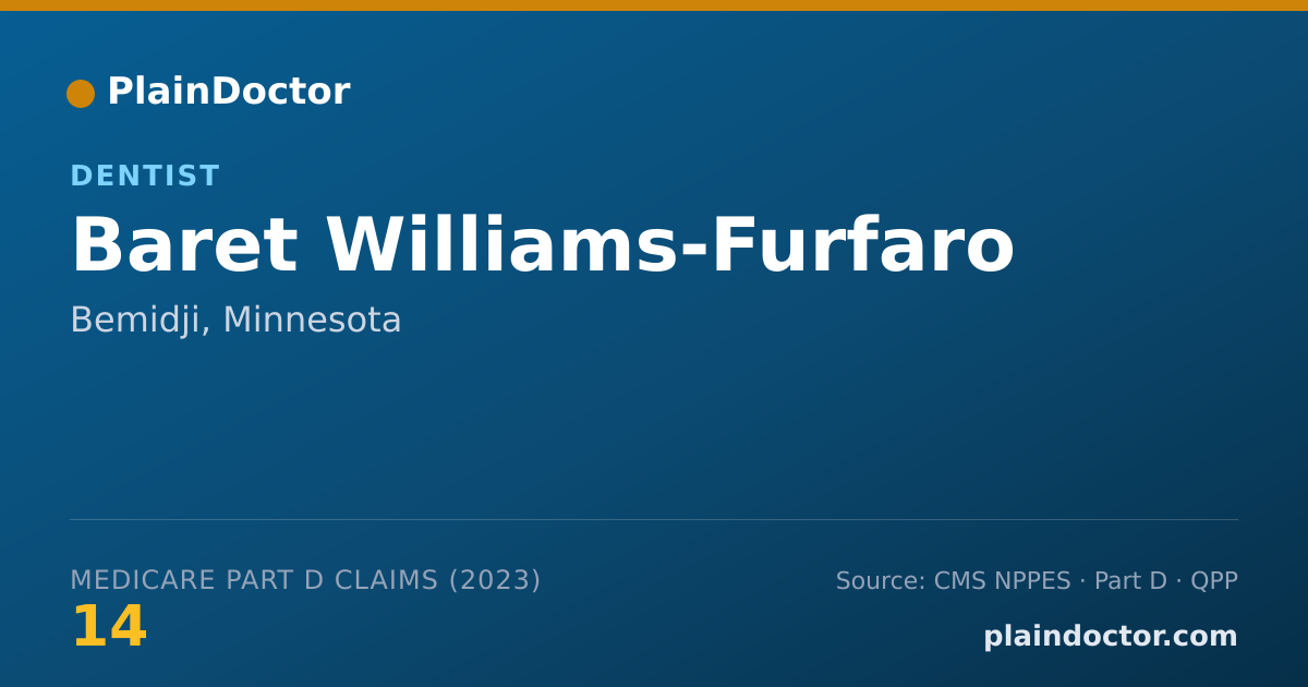 Shareable card for Baret Williams-Furfaro - Dentist, Bemidji, MN