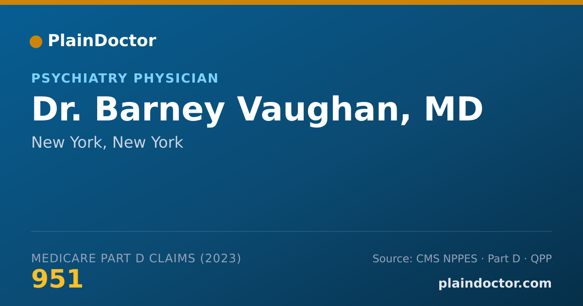 Shareable card for Barney Vaughan, MD - Psychiatry Physician, New York, NY