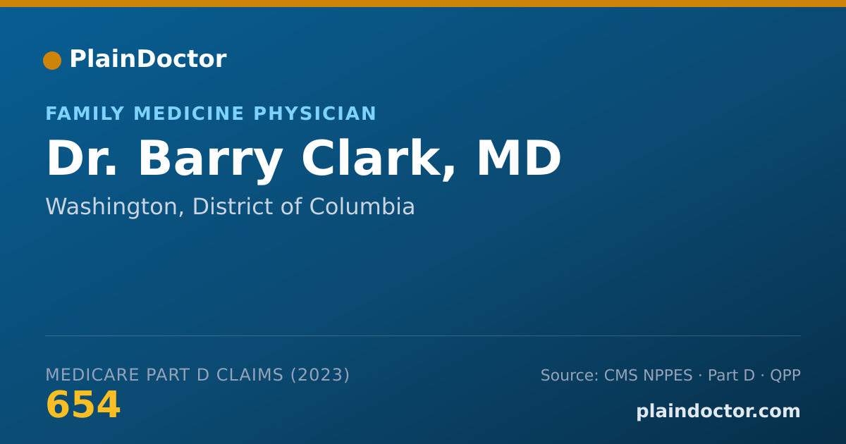 Shareable card for Barry Clark, MD - Family Medicine Physician, Washington, DC