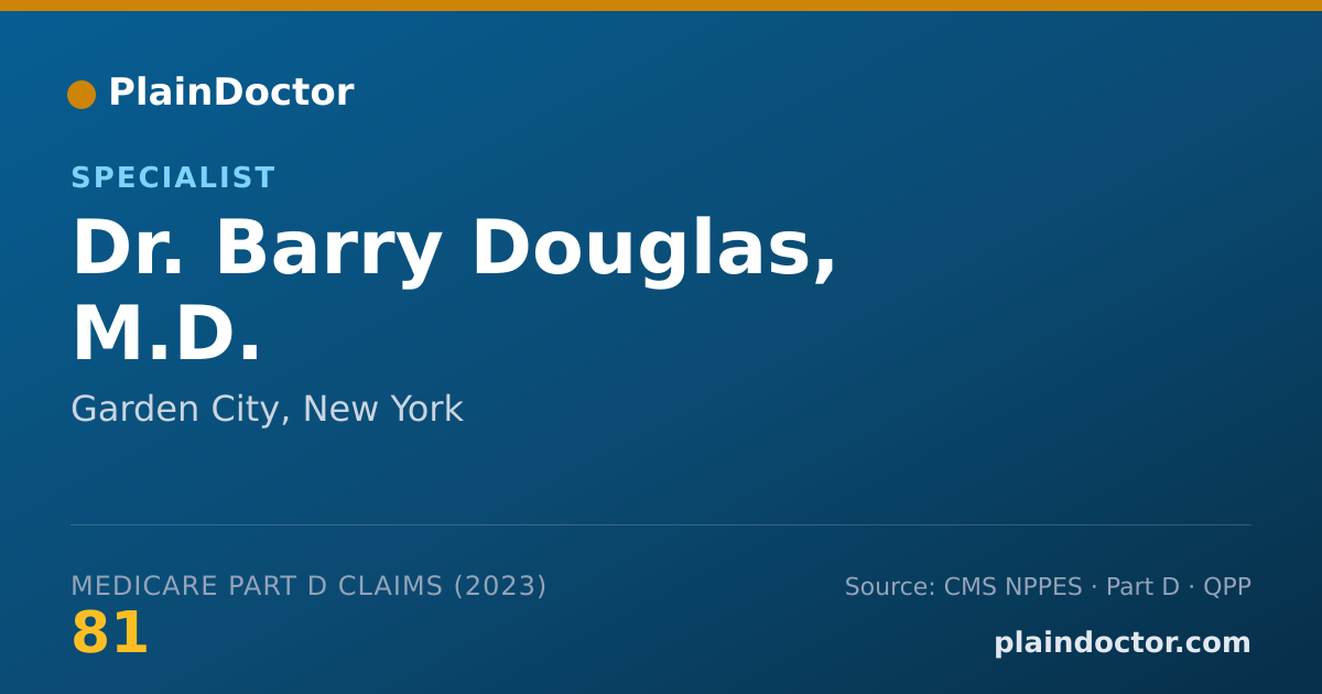 Shareable card for Barry Douglas, M.D. - Specialist, Garden City, NY