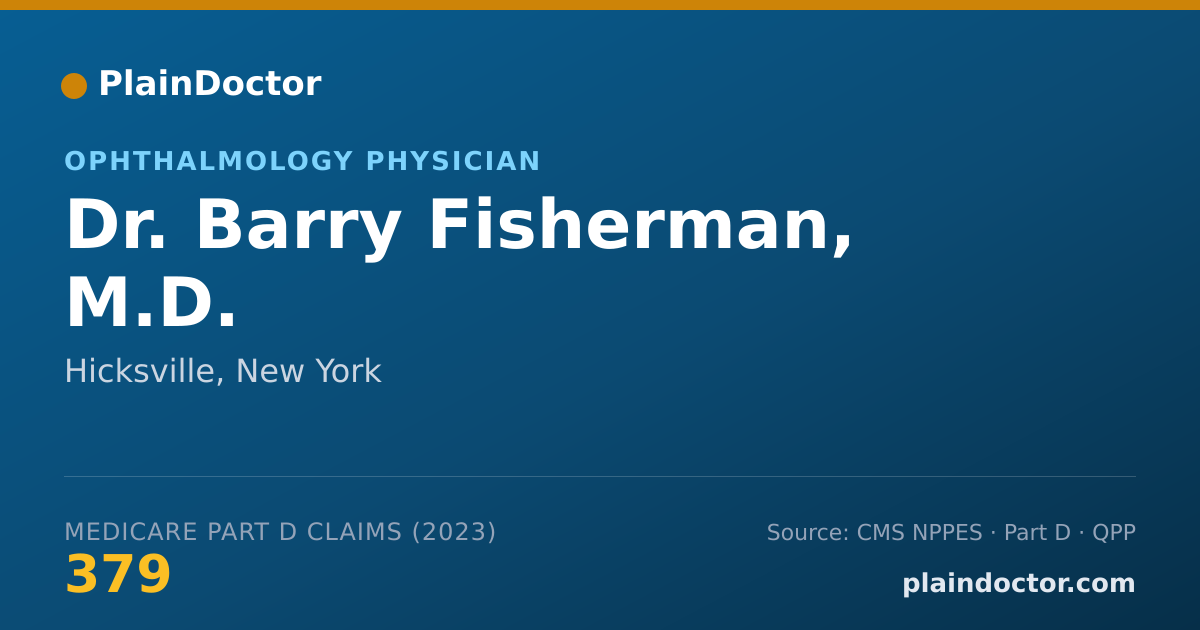 Shareable card for Barry Fisherman, M.D. - Ophthalmology Physician, Hicksville, NY