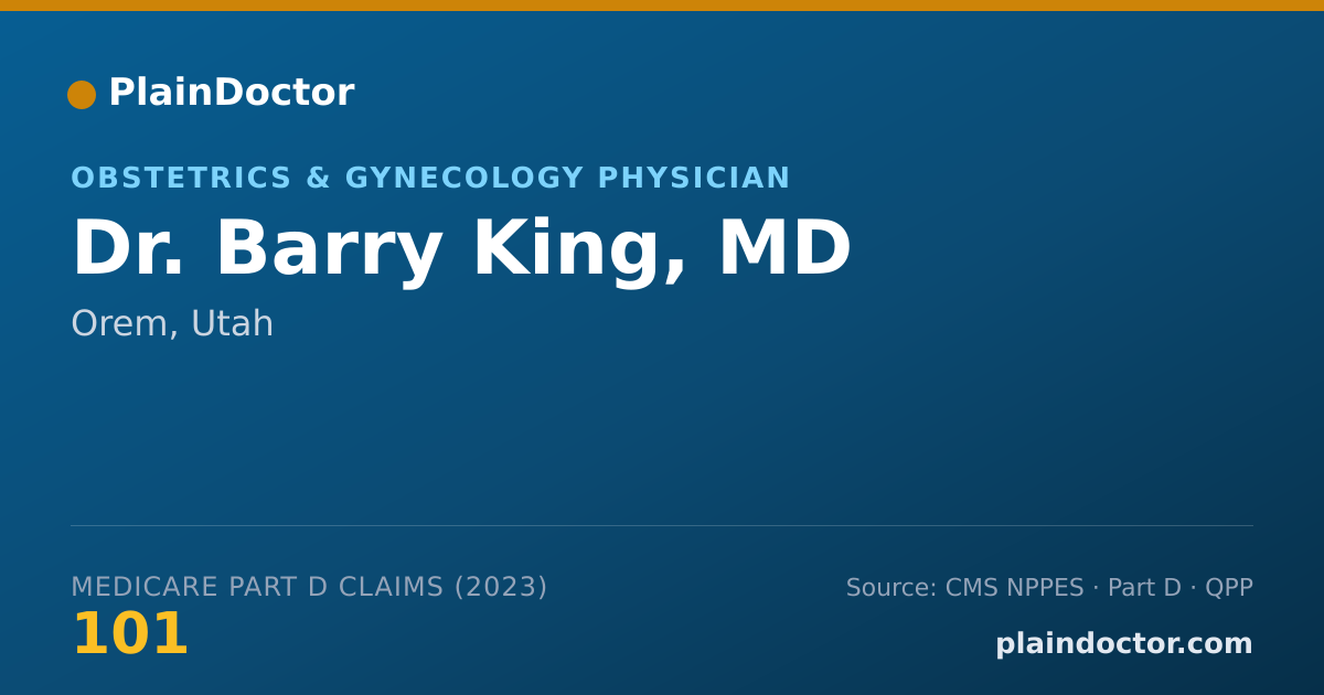 Shareable card for Barry King, MD - Obstetrics & Gynecology Physician, Orem, UT