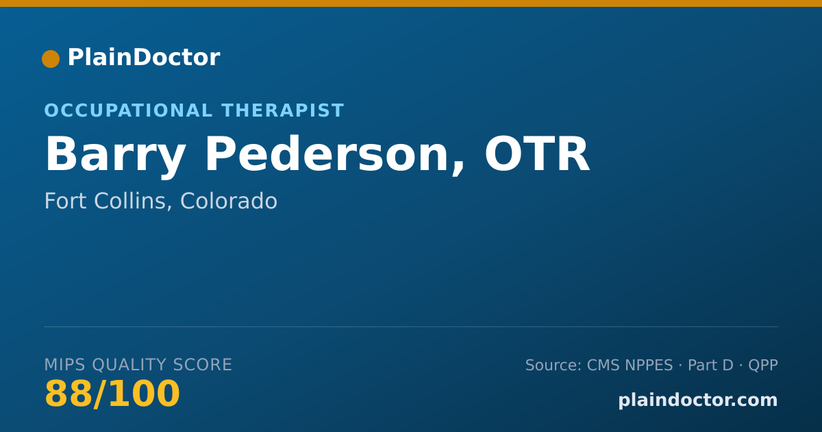 Shareable card for Barry Pederson, OTR - Occupational Therapist, Fort Collins, CO