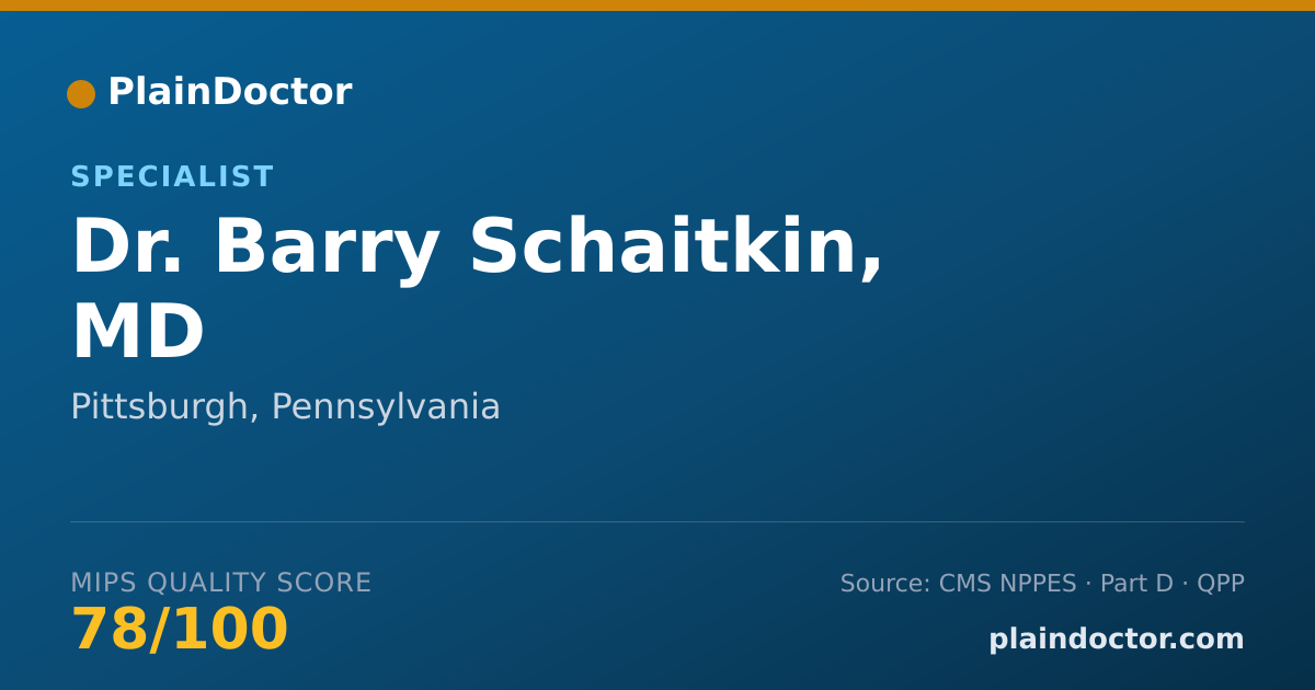 Shareable card for Barry Schaitkin, MD - Otolaryngology Physician, Pittsburgh, PA