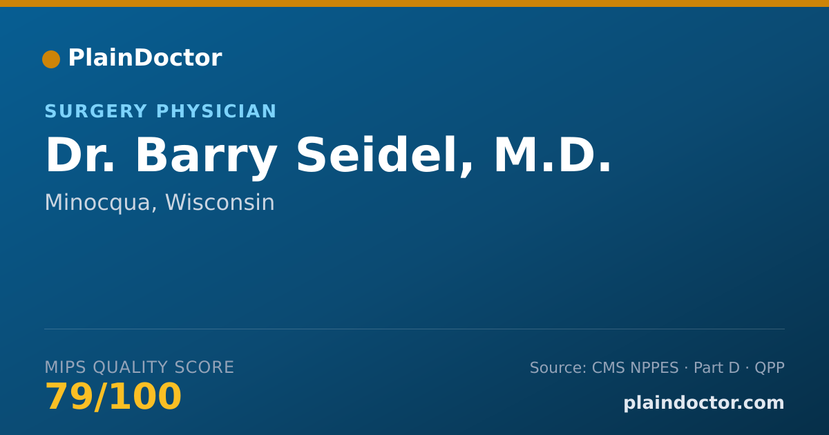 Shareable card for Barry Seidel, M.D. - Family Medicine Physician, Minocqua, WI