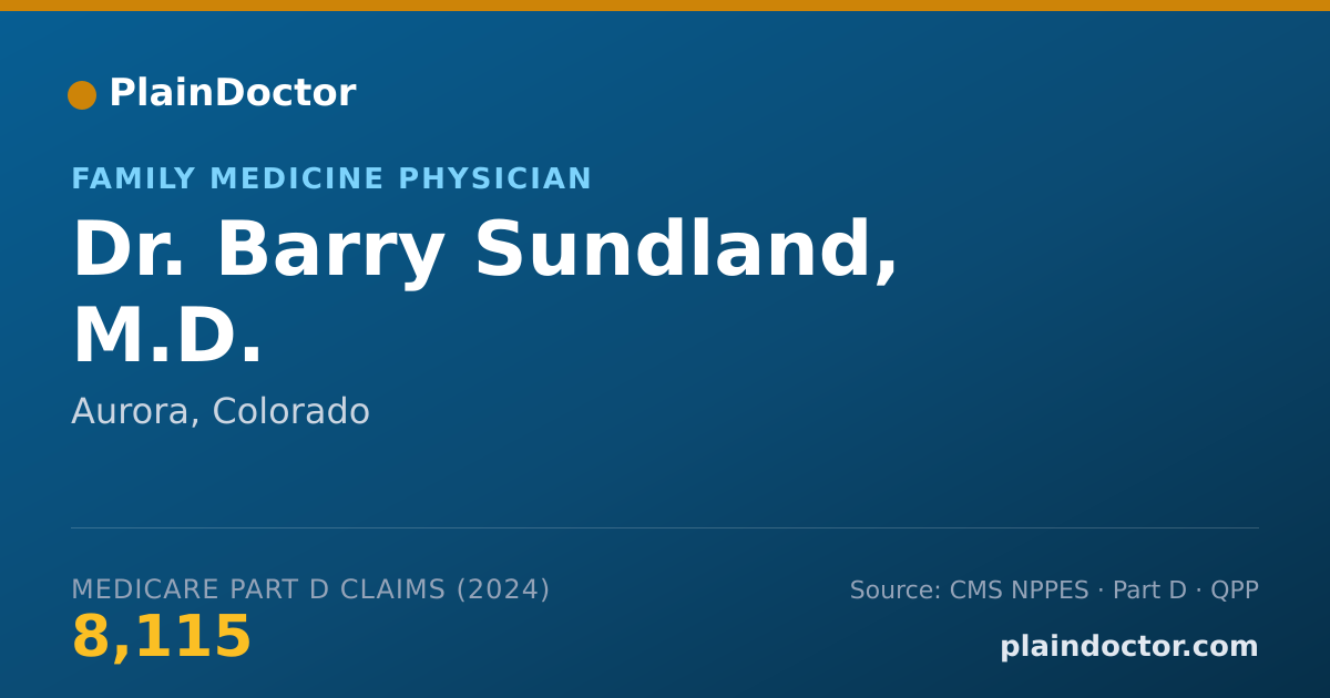 Shareable card for Barry Sundland, M.D. - Family Medicine Physician, Aurora, CO