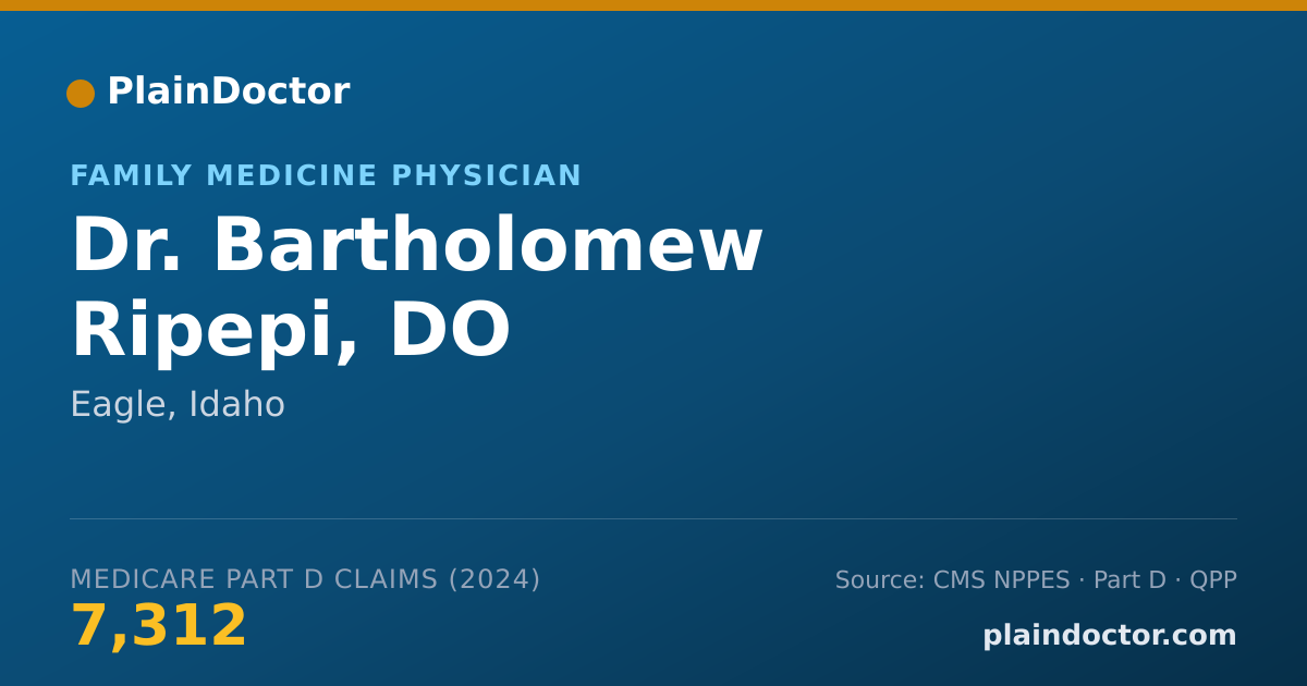 Shareable card for Bartholomew Ripepi, DO - Family Medicine Physician, Eagle, ID