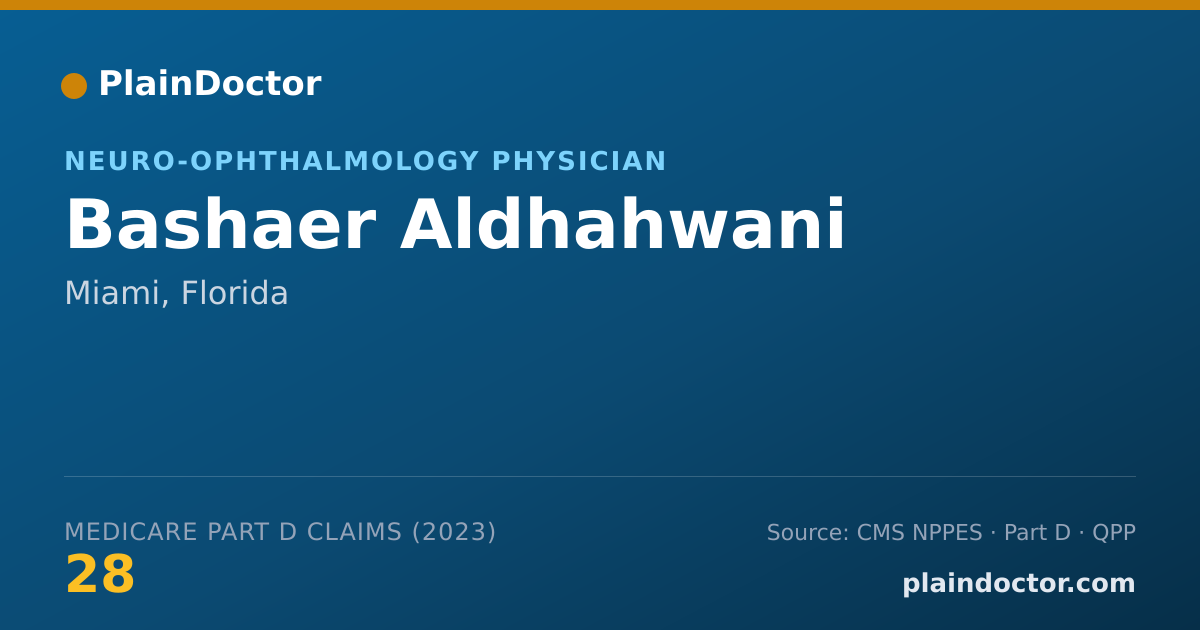 Shareable card for Bashaer Aldhahwani - Neuro-ophthalmology Physician, Miami, FL