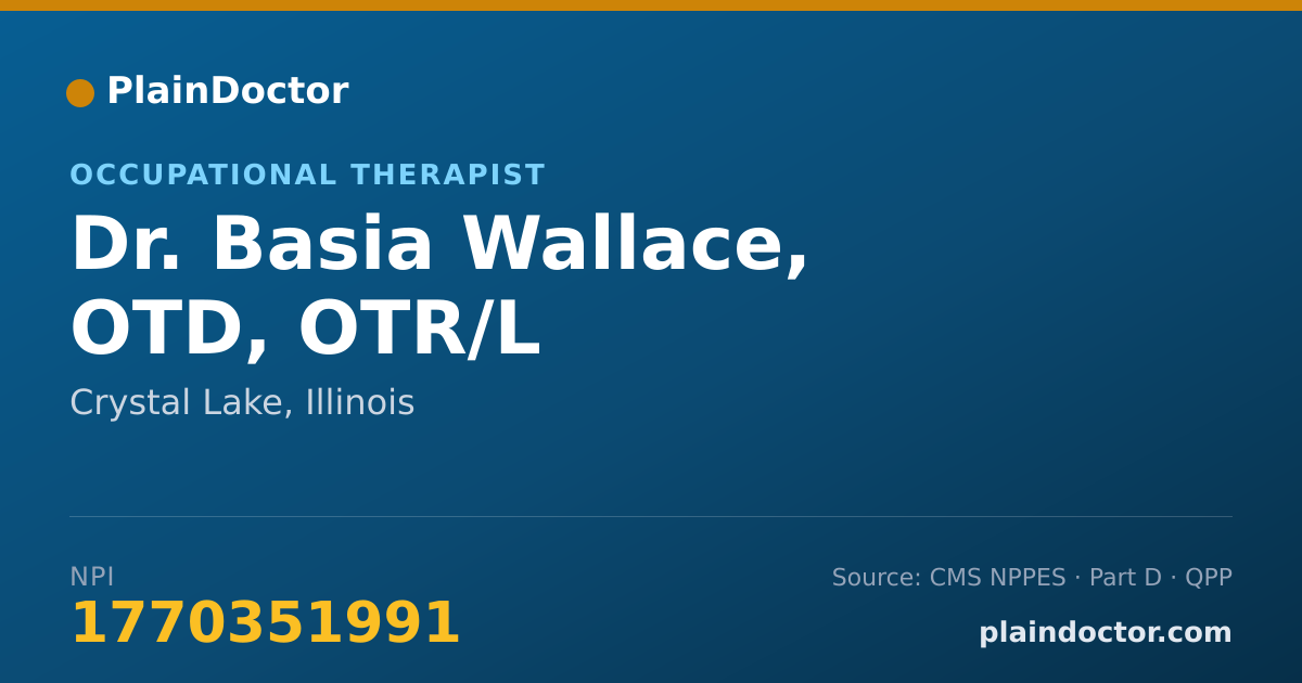 Shareable card for Basia Wallace, OTD, OTR/L - Occupational Therapist, Crystal Lake, IL