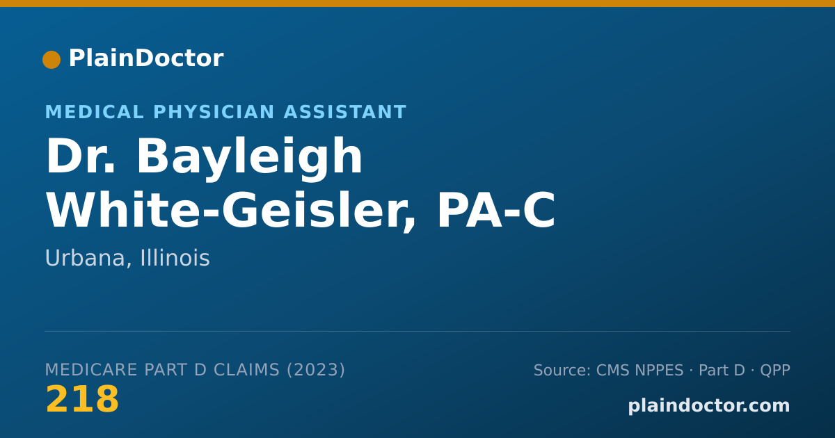 Shareable card for Bayleigh White-Geisler, PA-C - Medical Physician Assistant, Urbana, IL