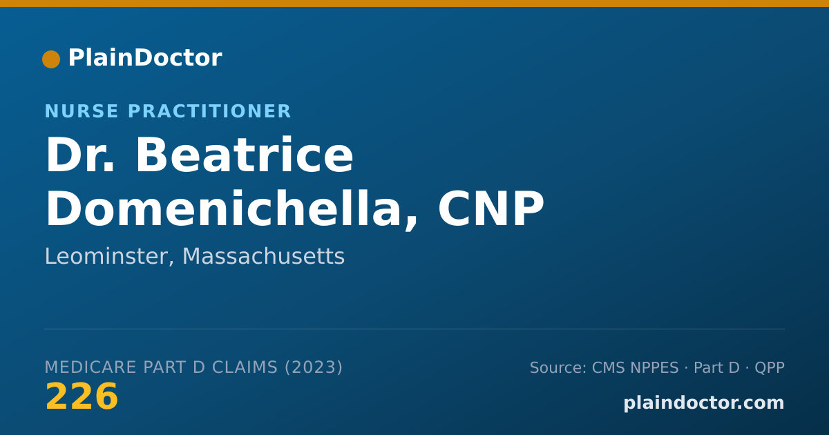 Shareable card for Beatrice Domenichella, CNP - Nurse Practitioner, Leominster, MA