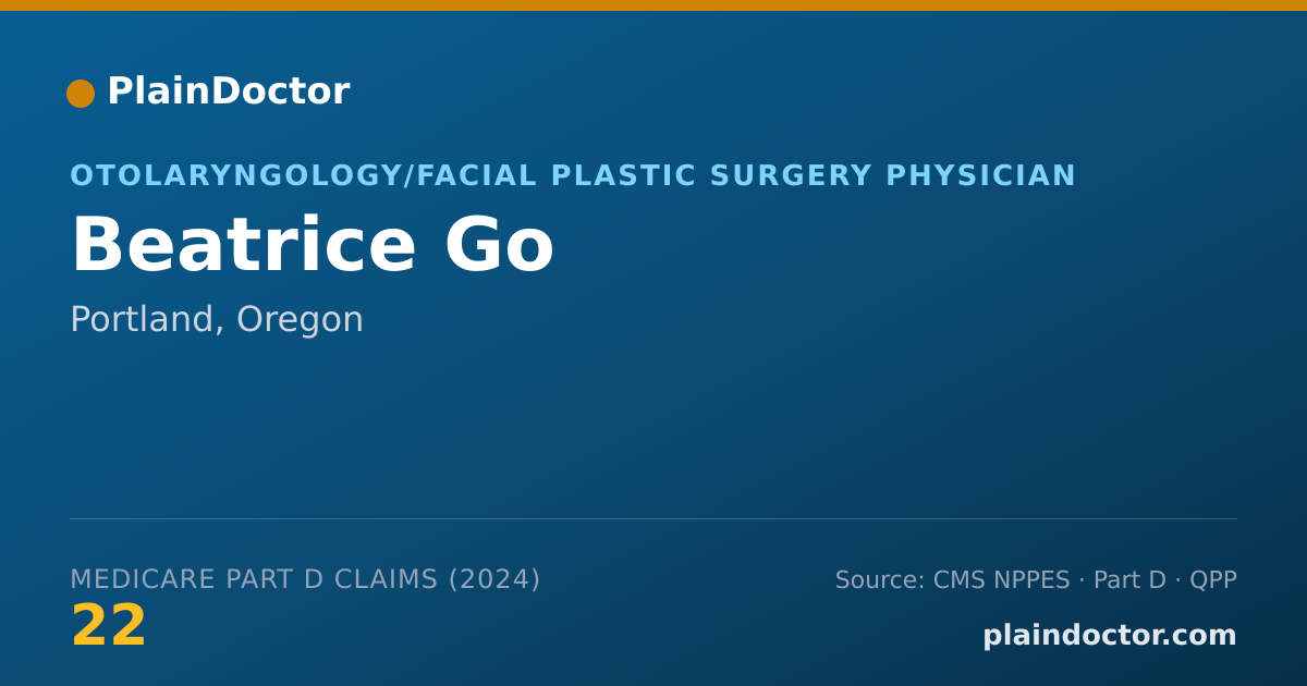 Shareable card for Beatrice Go - Otolaryngology/Facial Plastic Surgery Physician, Portland, OR
