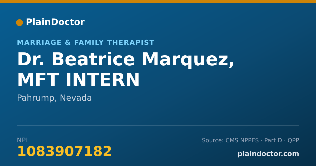 Shareable card for Beatrice Marquez, MFT INTERN - Marriage & Family Therapist, Pahrump, NV