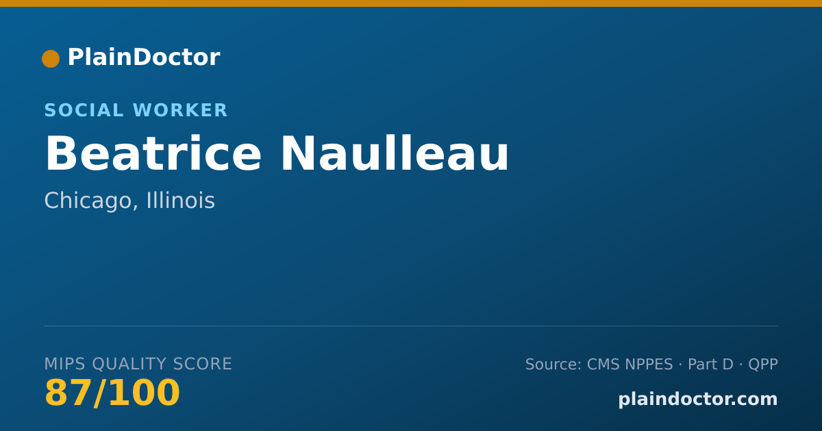 Shareable card for Beatrice Naulleau - Social Worker, Chicago, IL