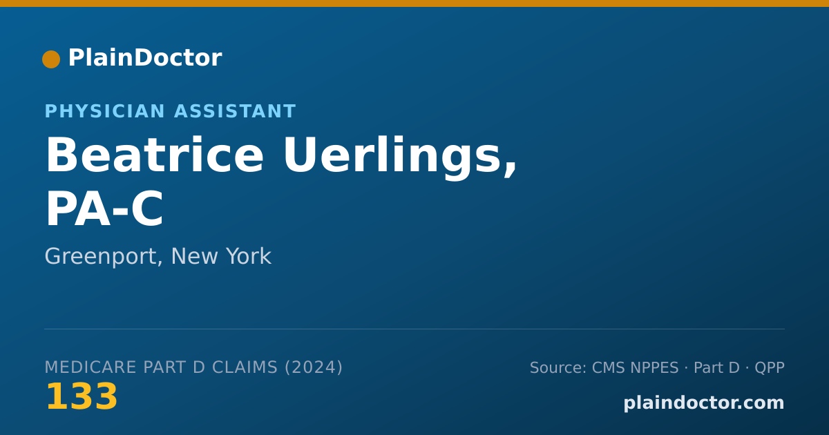 Shareable card for Beatrice Uerlings, PA-C - Physician Assistant, Greenport, NY
