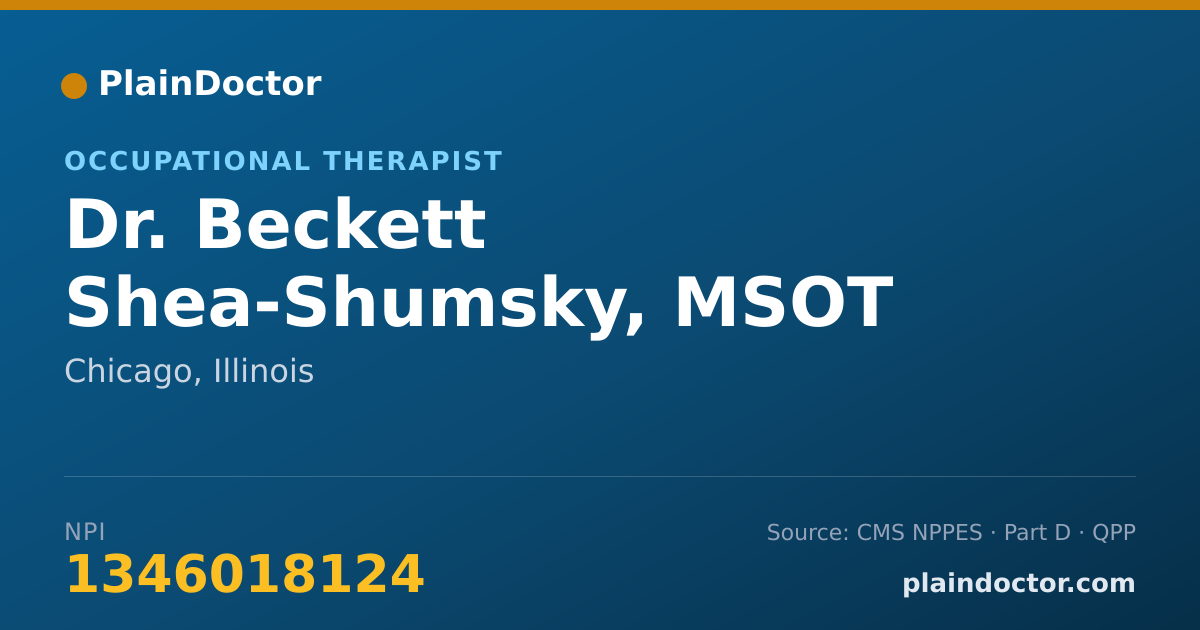Shareable card for Beckett Shea-Shumsky, MSOT - Occupational Therapist, Chicago, IL