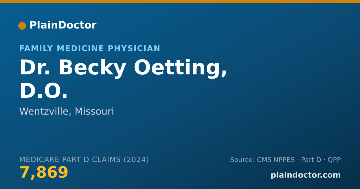 Shareable card for Becky Oetting, D.O. - Family Medicine Physician, Wentzville, MO