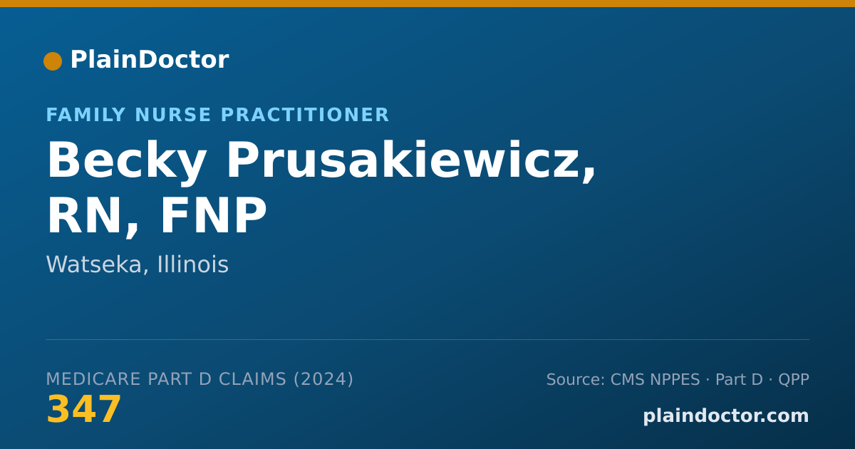 Shareable card for Becky Prusakiewicz, RN, FNP - Family Nurse Practitioner, Watseka, IL