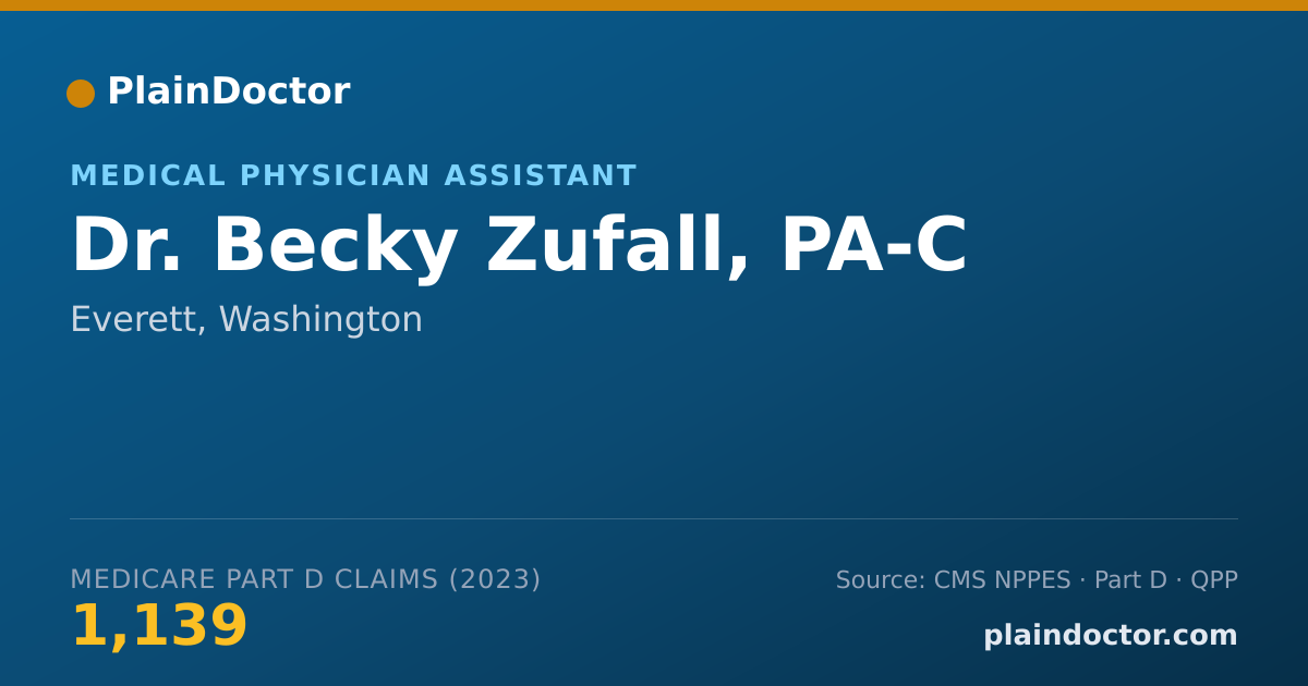 Shareable card for Becky Zufall, PA-C - Medical Physician Assistant, Everett, WA