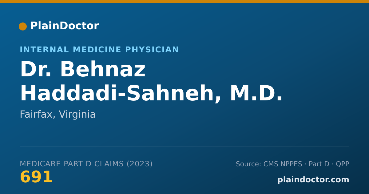 Shareable card for Behnaz Haddadi-Sahneh, M.D. - Internal Medicine Physician, Fairfax, VA