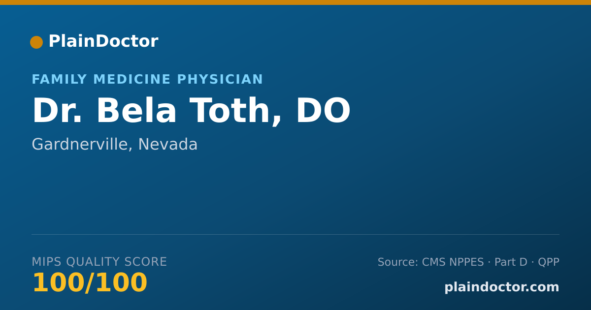 Shareable card for Bela Toth, DO - Family Medicine Physician, Gardnerville, NV
