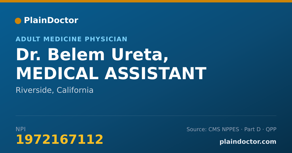 Shareable card for Belem Ureta, MEDICAL ASSISTANT - Adult Medicine Physician, Riverside, CA