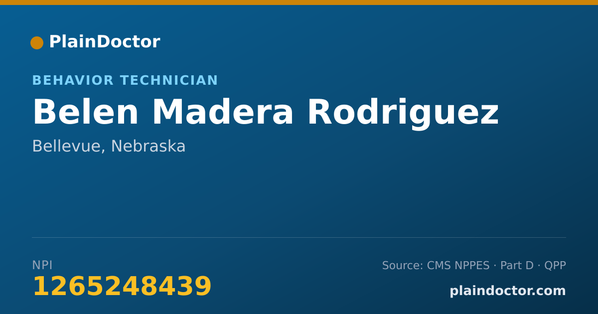 Shareable card for Belen Madera Rodriguez - Behavior Technician, Bellevue, NE