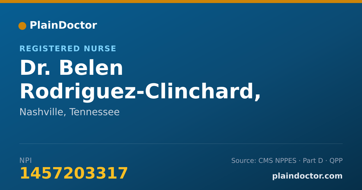 Shareable card for Belen Rodriguez-Clinchard, RN - Registered Nurse, Nashville, TN