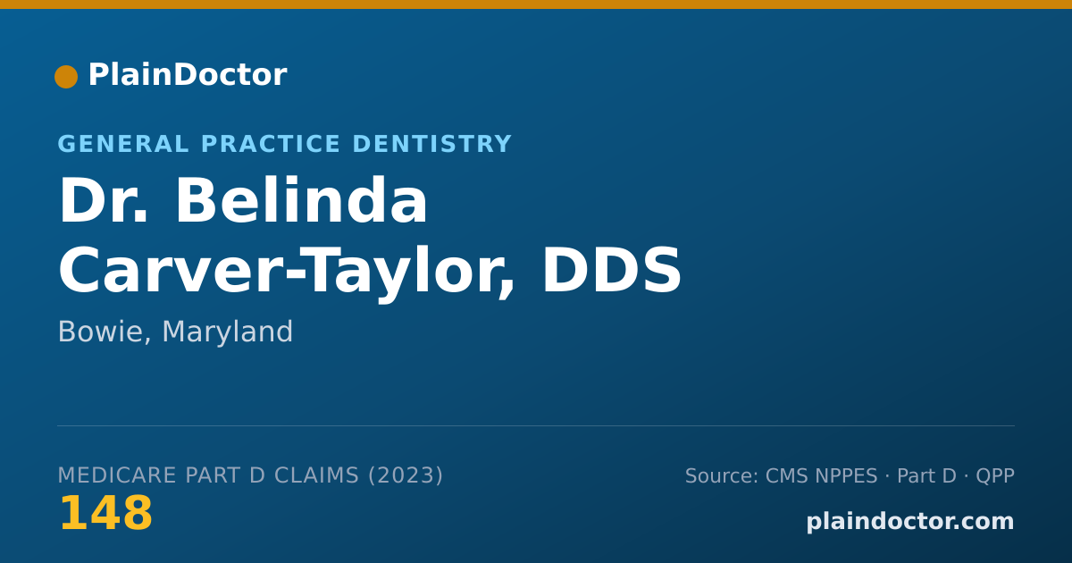 Shareable card for Belinda Carver-Taylor, DDS - General Practice Dentistry, Bowie, MD