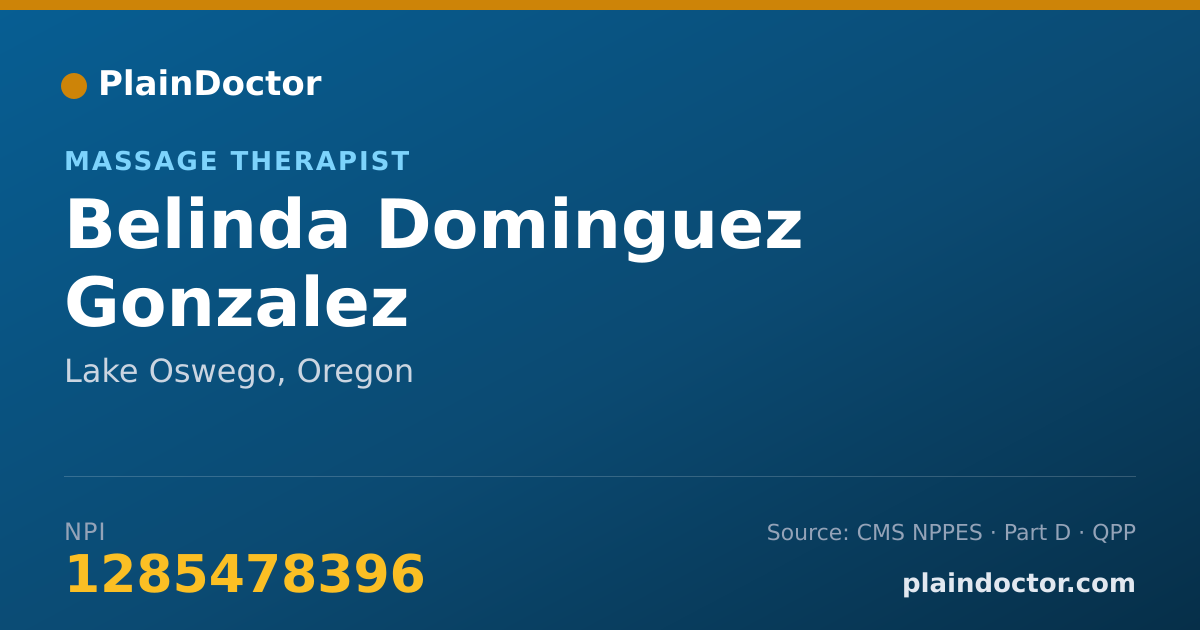 Shareable card for Belinda Dominguez Gonzalez - Massage Therapist, Lake Oswego, OR