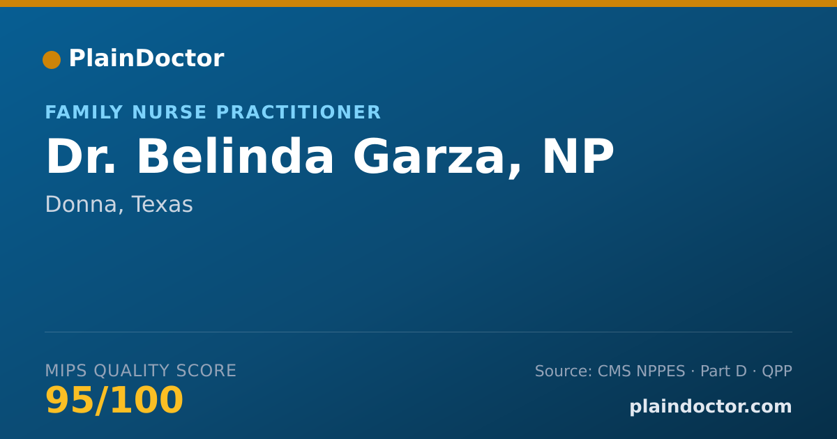 Shareable card for Belinda Garza, NP - Family Nurse Practitioner, Donna, TX