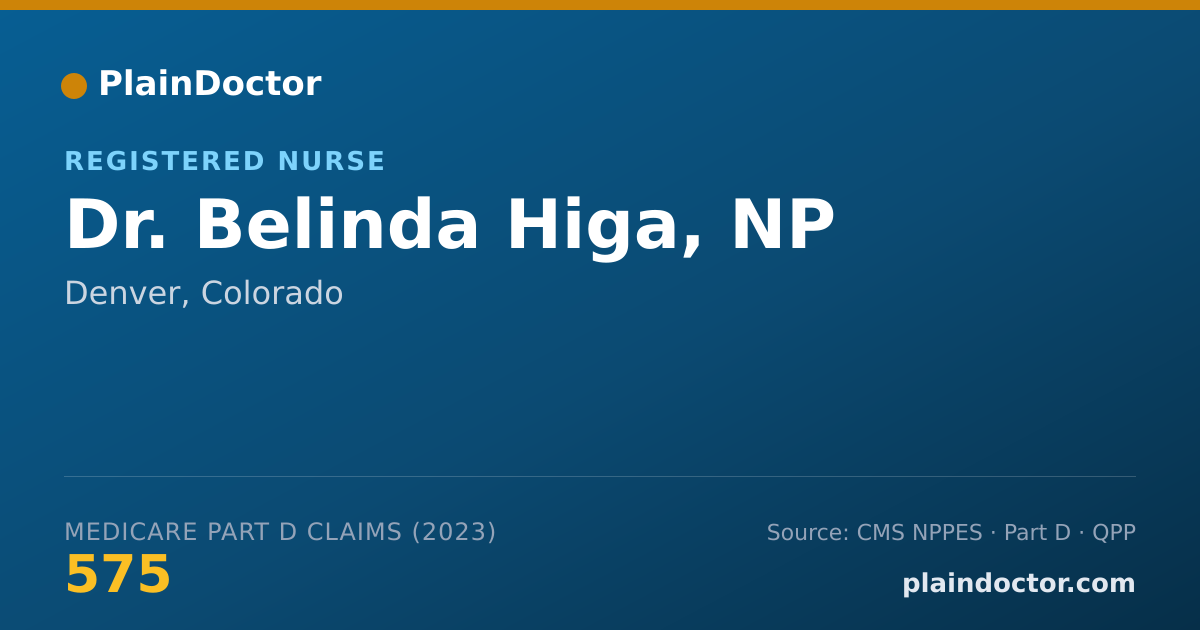 Shareable card for Belinda Higa, NP - Registered Nurse, Denver, CO