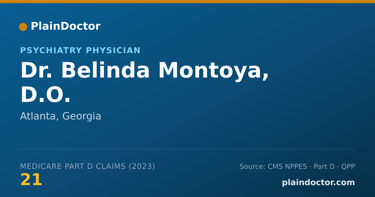 Shareable card for Belinda Montoya, D.O. - Psychiatry Physician, Atlanta, GA