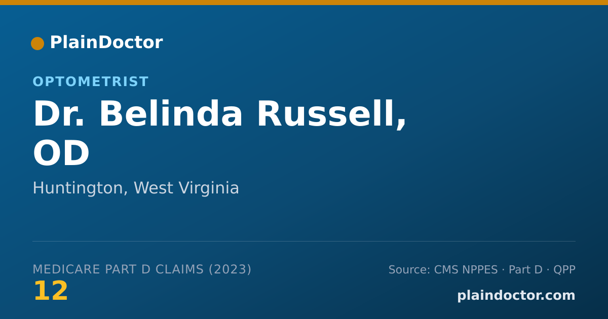 Shareable card for Belinda Russell, OD - Optometrist, Huntington, WV