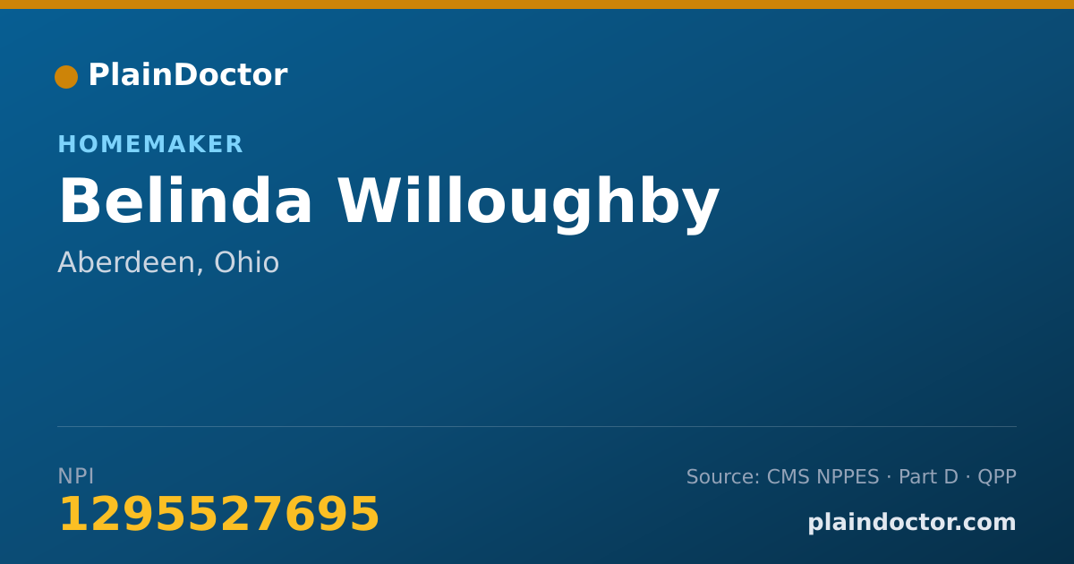 Shareable card for Belinda Willoughby - Homemaker, Aberdeen, OH