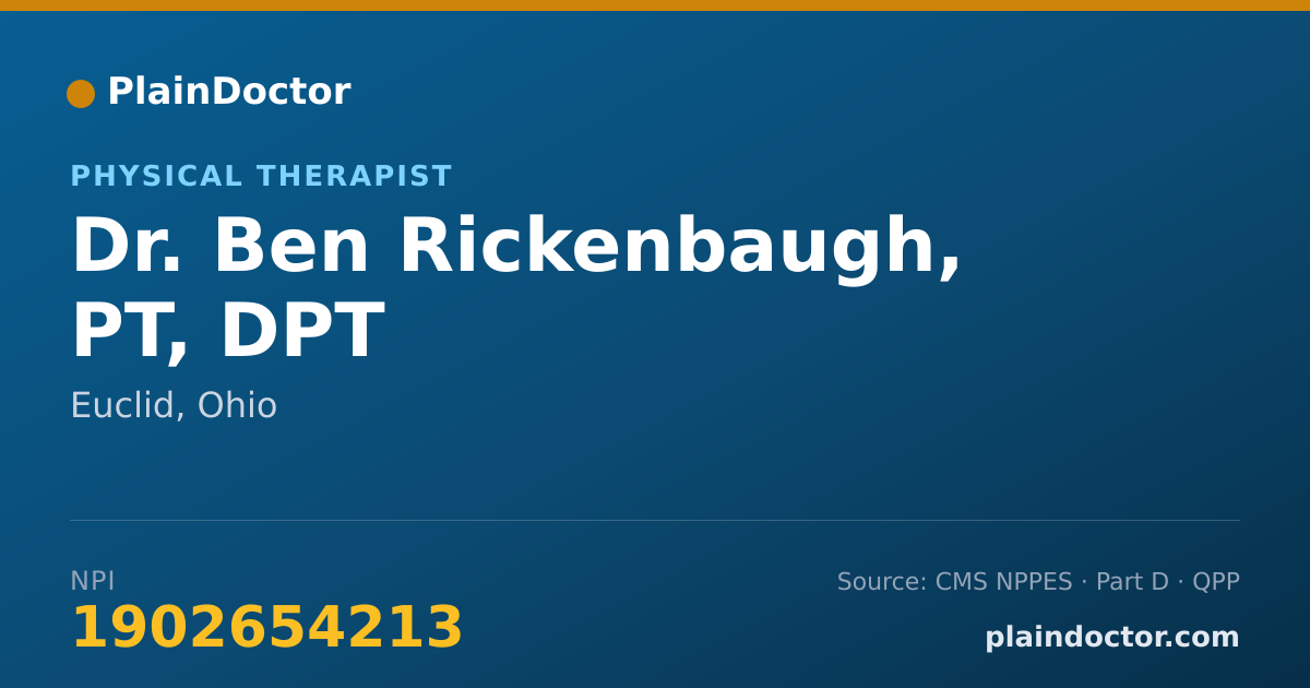 Shareable card for Ben Rickenbaugh, PT, DPT - Physical Therapist, Euclid, OH