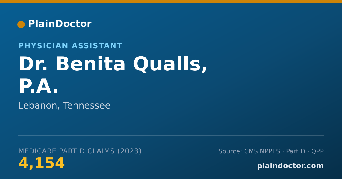 Shareable card for Benita Qualls, P.A. - Physician Assistant, Lebanon, TN