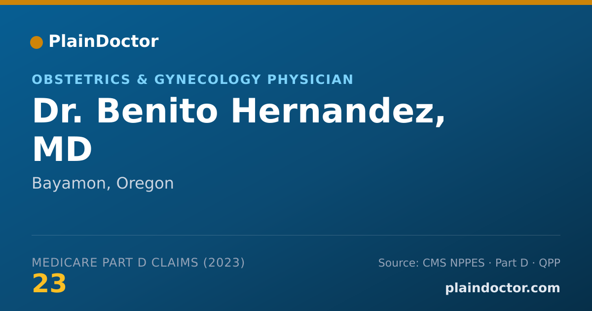 Shareable card for Benito Hernandez, MD - Obstetrics & Gynecology Physician, Bayamon, OR