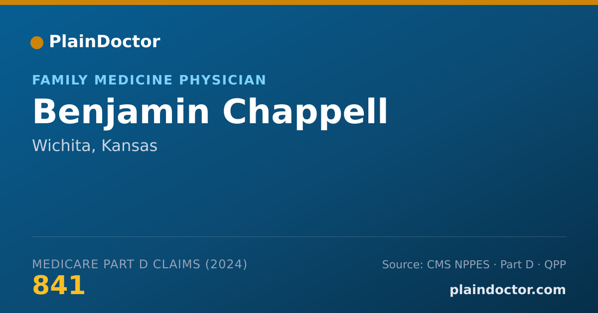 Shareable card for Benjamin Chappell - Family Medicine Physician, Wichita, KS