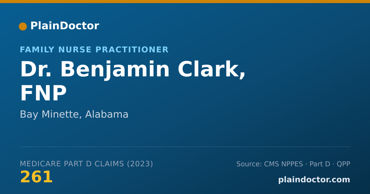Shareable card for Benjamin Clark, FNP - Family Nurse Practitioner, Bay Minette, AL