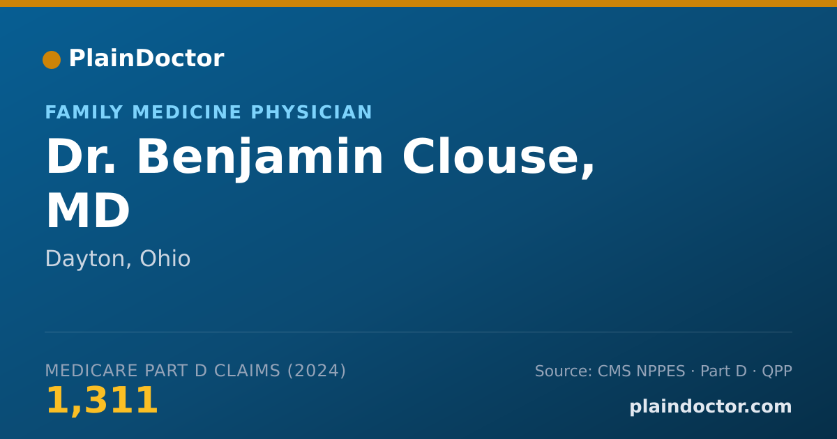 Shareable card for Benjamin Clouse, MD - Family Medicine Physician, Dayton, OH
