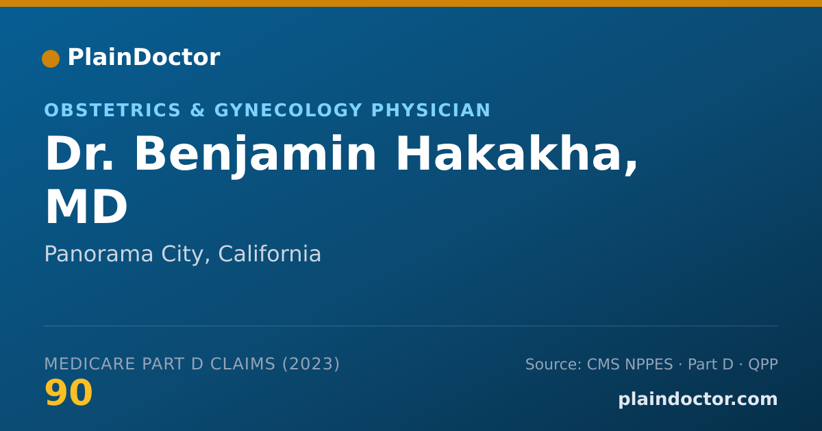 Shareable card for Benjamin Hakakha, MD - Obstetrics & Gynecology Physician, Panorama City, CA
