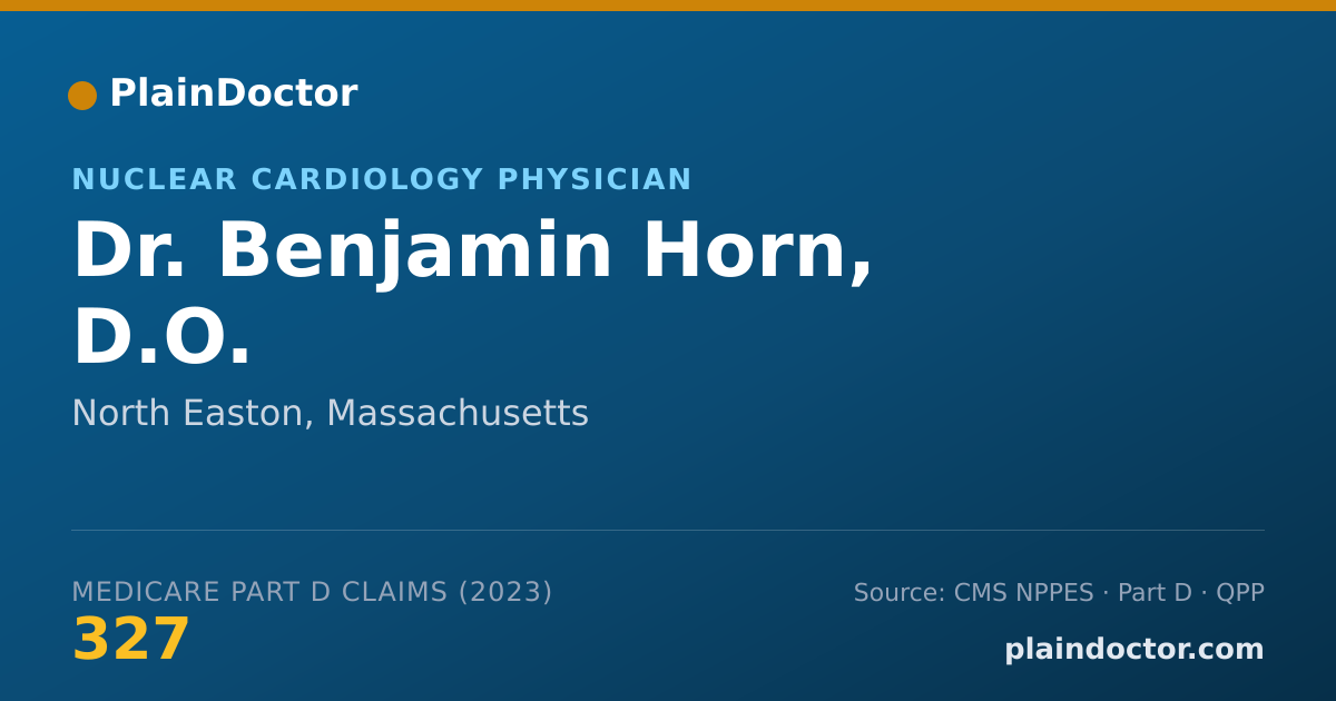 Shareable card for Benjamin Horn, D.O. - Nuclear Cardiology Physician, North Easton, MA