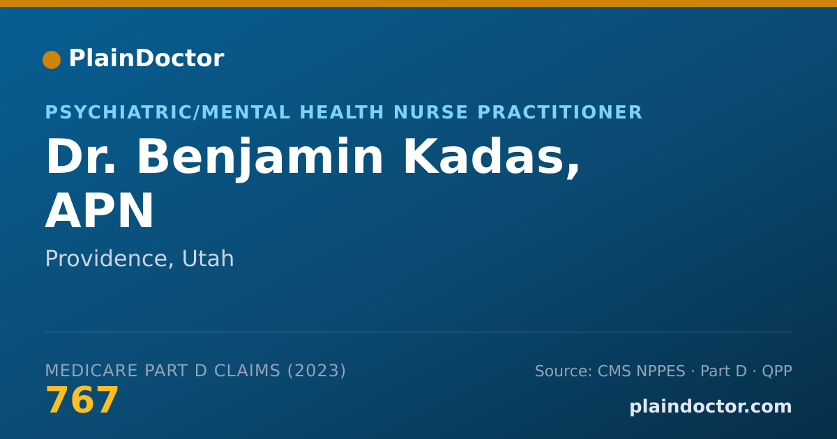 Shareable card for Benjamin Kadas, APN - Psychiatric/Mental Health Nurse Practitioner, Providence, UT