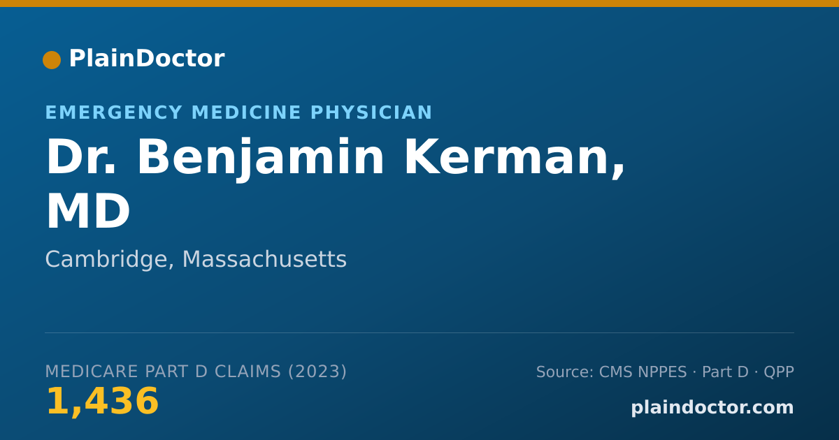 Shareable card for Benjamin Kerman, MD - Emergency Medicine Physician, Cambridge, MA