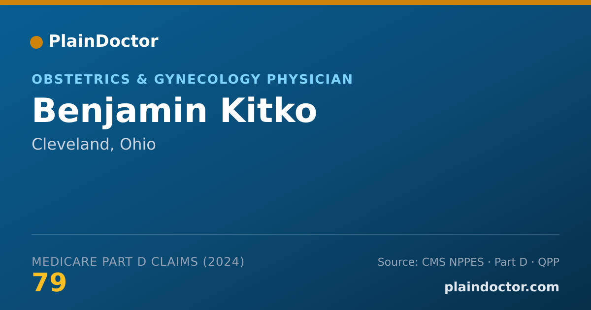 Shareable card for Benjamin Kitko - Obstetrics & Gynecology Physician, Cleveland, OH